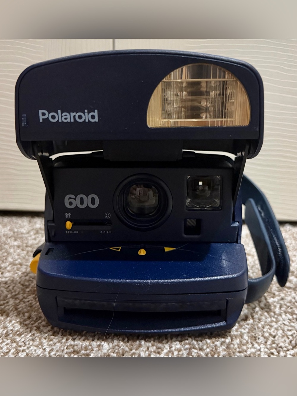 Vintage Polaroid One Step Express Navy Blue 600 Instant Film Camera
